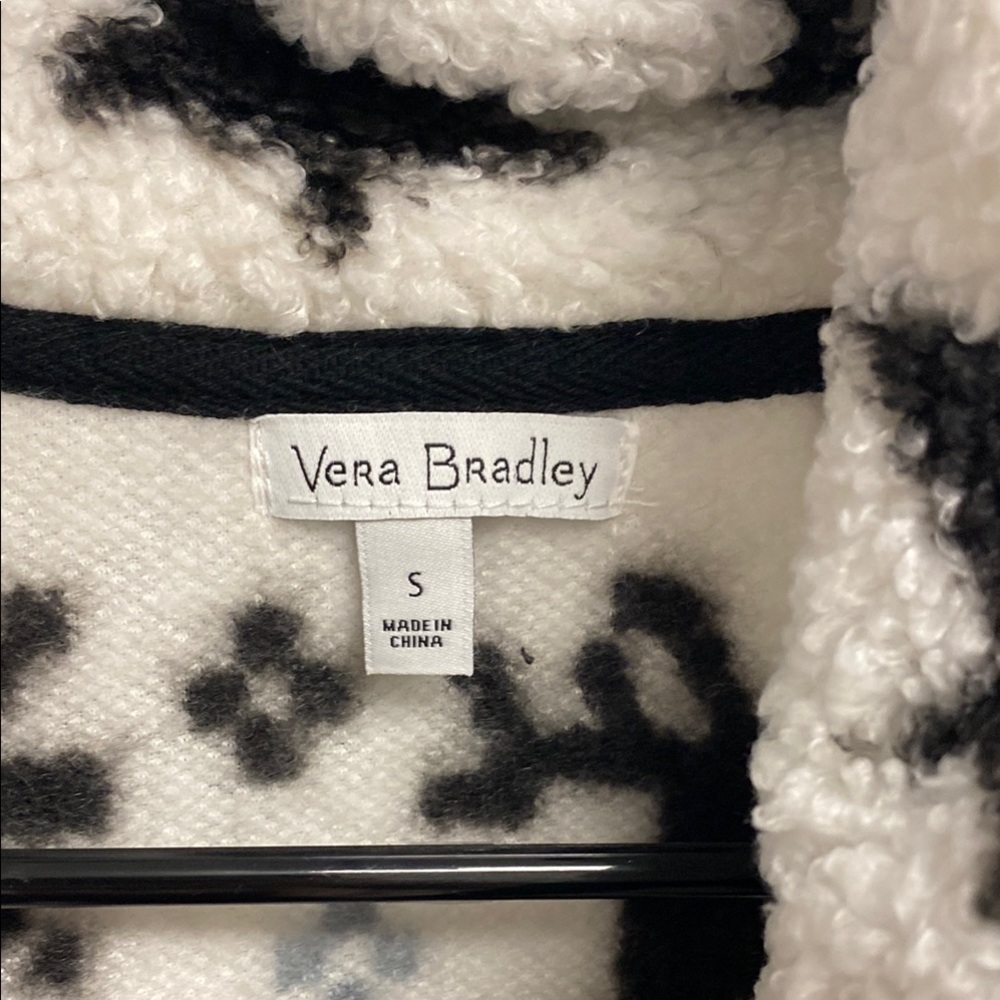 Vera Bradley Black and White Fleece Pullover - Picture 3 of 9